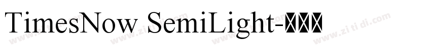 TimesNow SemiLight字体转换